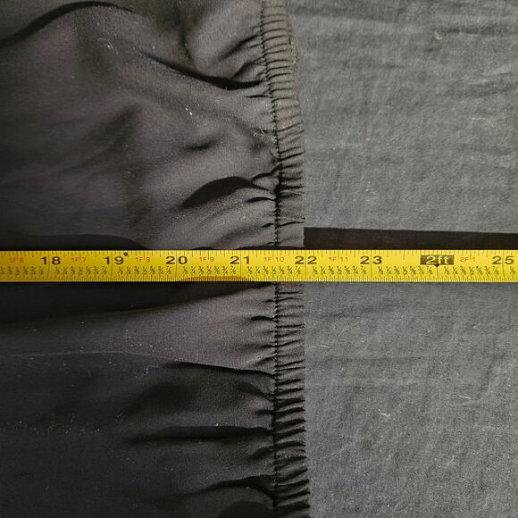 Nine Britton Black Long Sleeve Blouse Size M Scalloped Neckline Mature Office - Picture 9 of 9